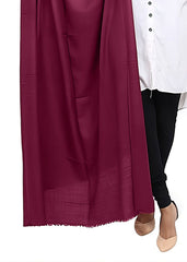 Mominas Plain Pashmina Shawl - Magenta