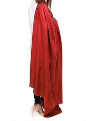 Mominas Plain Pashmina Shawl - Uroosi Red
