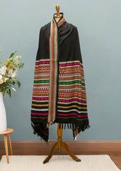 Mominas Timeless HyderabadiTharri: Pink with Black Base