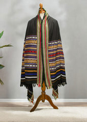 Mominas Timeless Hyderabadi Tharri: Blue with Black Base