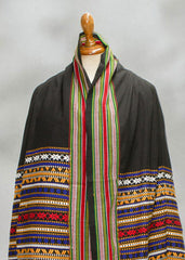 Mominas Timeless Hyderabadi Tharri: Blue with Black Base