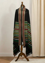 Mominas Timeless Hyderabadi Tharri: Green with Black Base