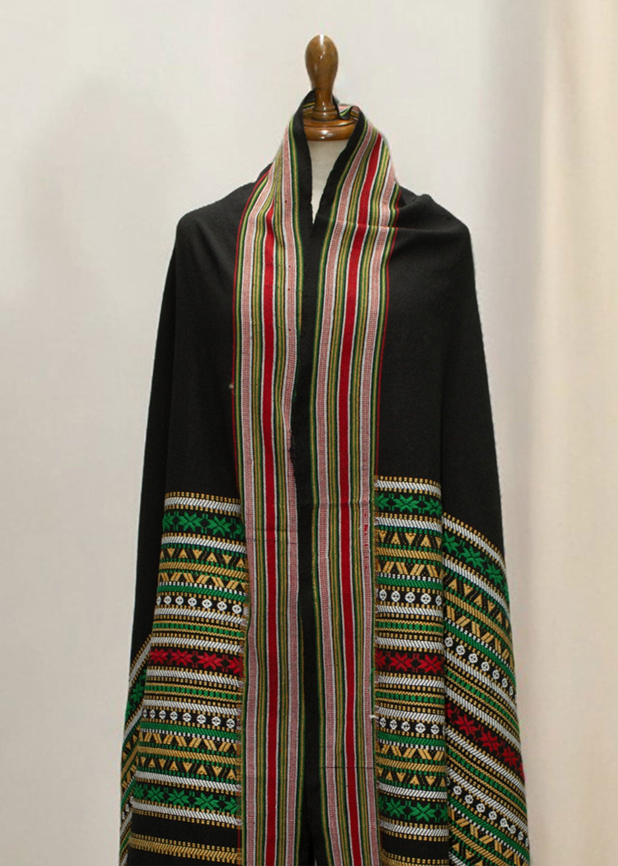 Mominas Timeless Hyderabadi Tharri: Green with Black Base