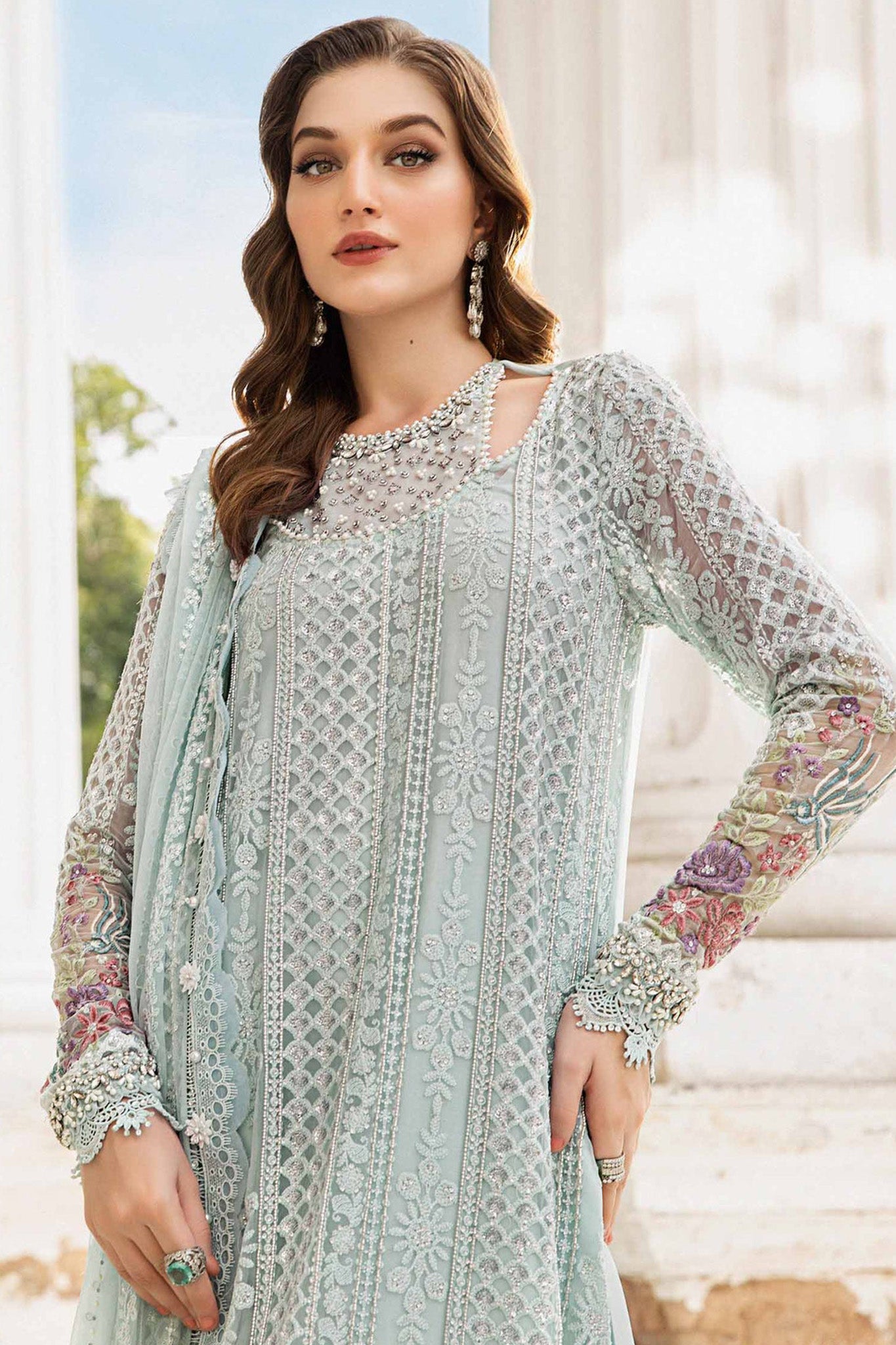 Maria B Unstitched 3 Piece Luxury Chiffon Collection'2024-MPC-03