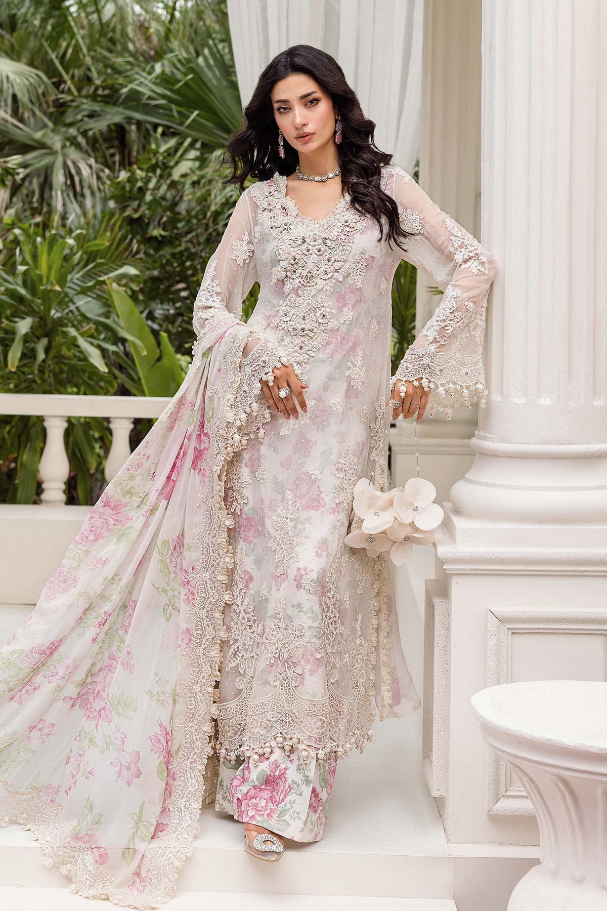 Maria B Unstitched 3 Piece Luxury Chiffon Collection'2025-MPC-25-101