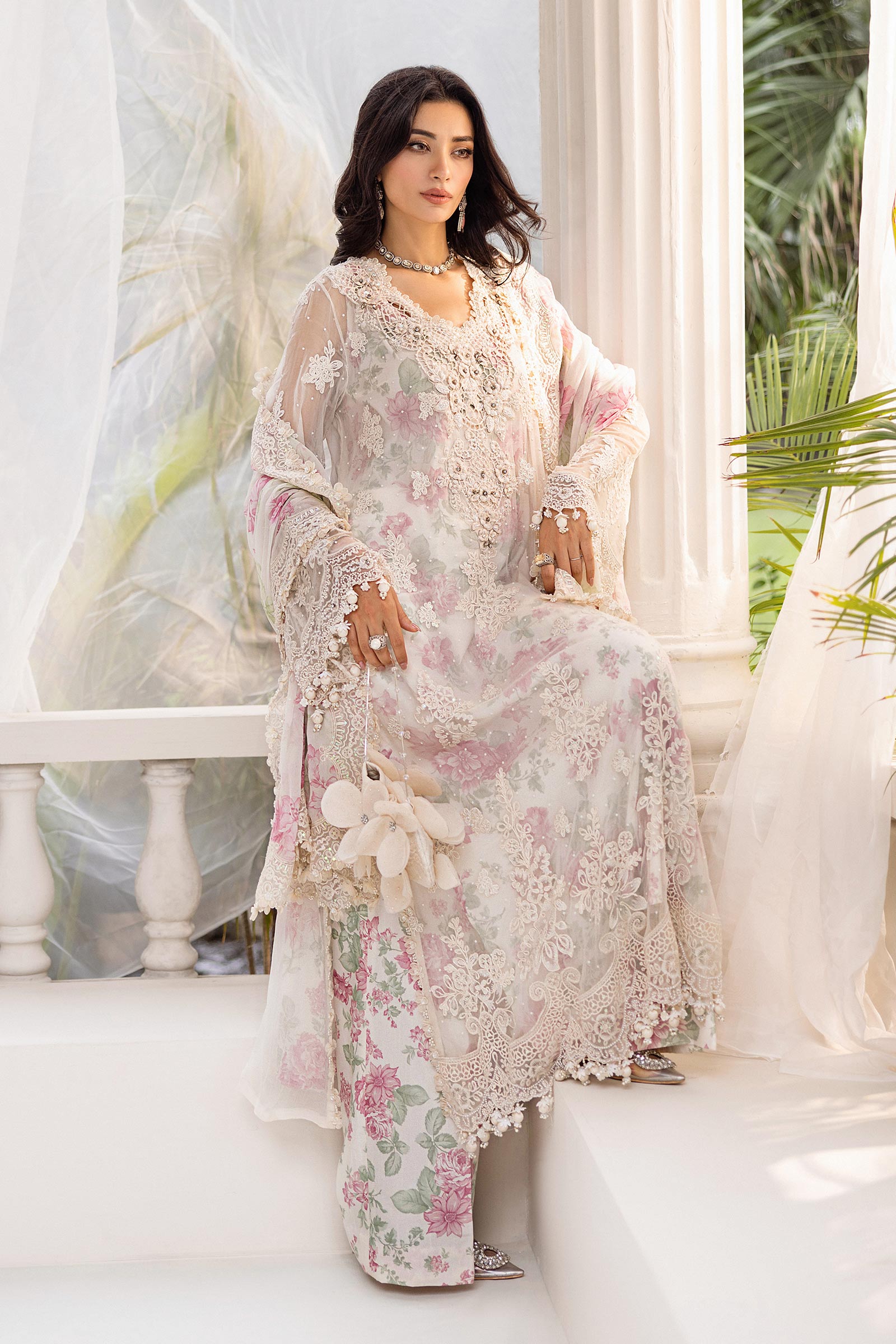Maria B Unstitched 3 Piece Luxury Chiffon Collection'2025-MPC-25-101