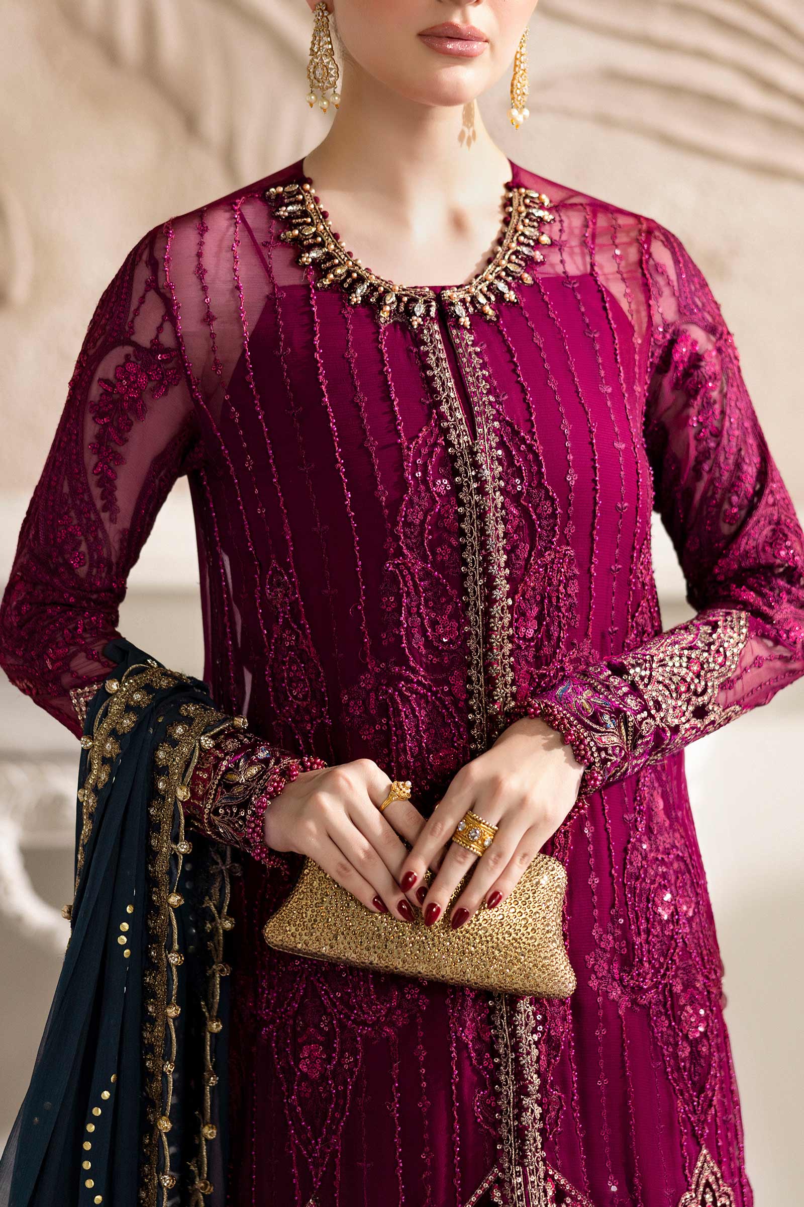 Maria B Unstitched 3 Piece Luxury Chiffon Collection'2025-MPC-25-102