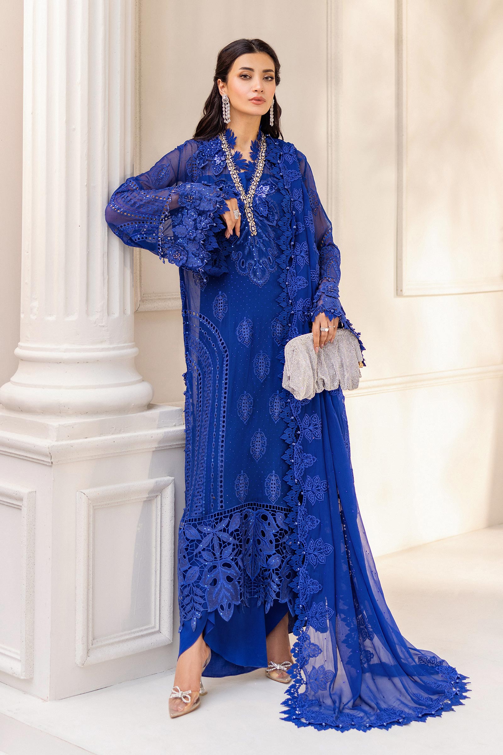 Maria B Unstitched 3 Piece Luxury Chiffon Collection'2025-MPC-25-103