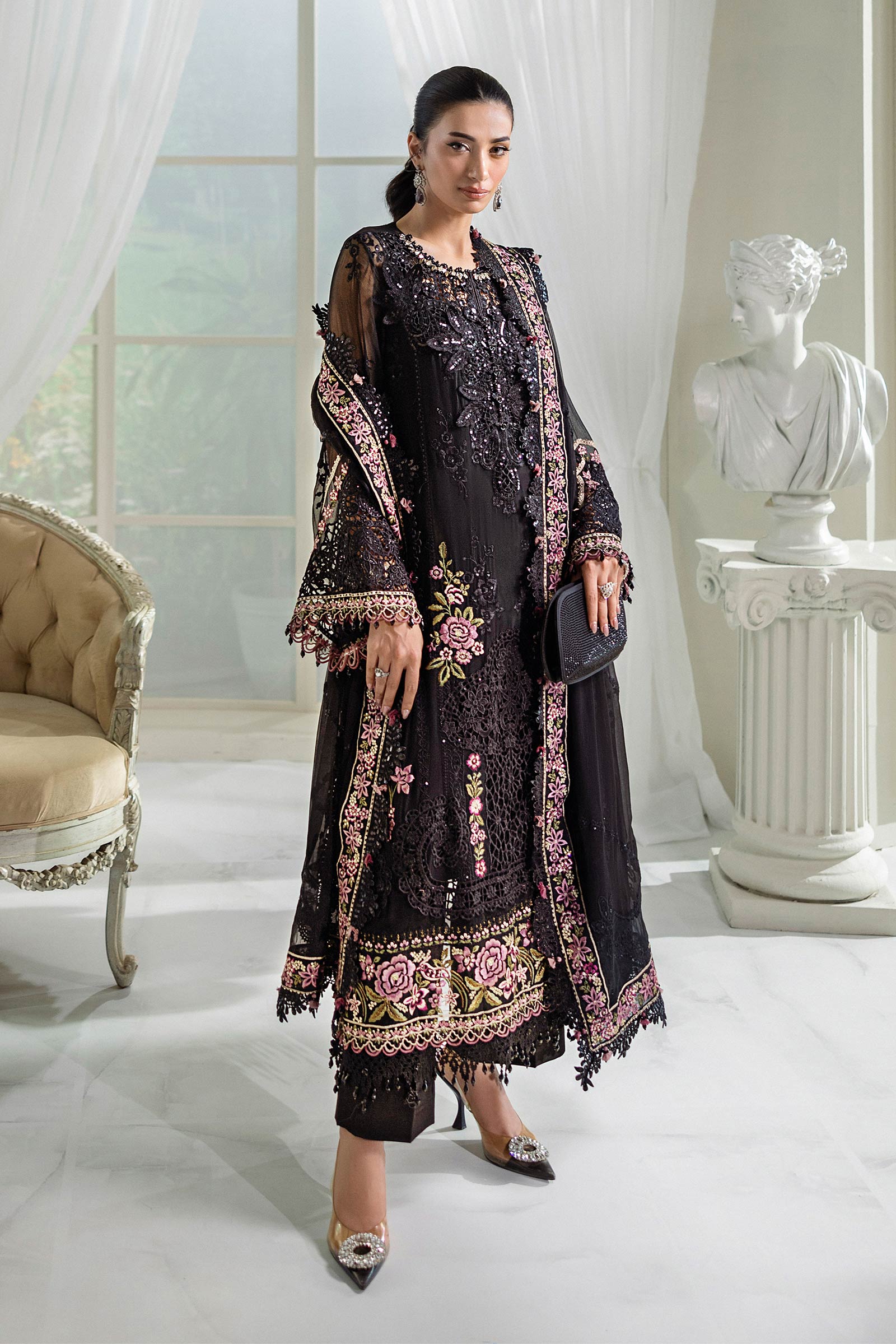 Maria B Unstitched 3 Piece Luxury Chiffon Collection'2025-MPC-25-104