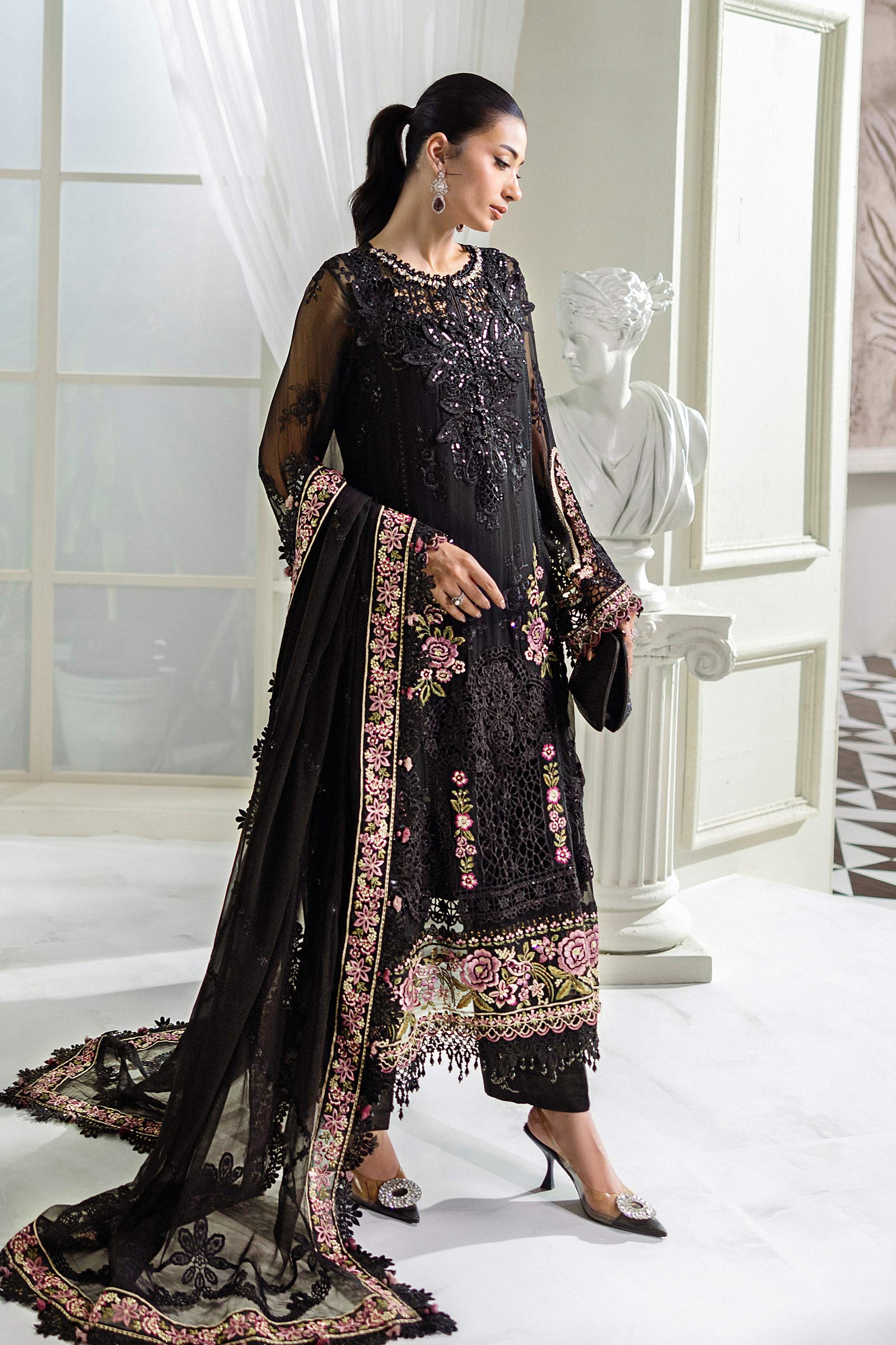 Maria B Unstitched 3 Piece Luxury Chiffon Collection'2025-MPC-25-104