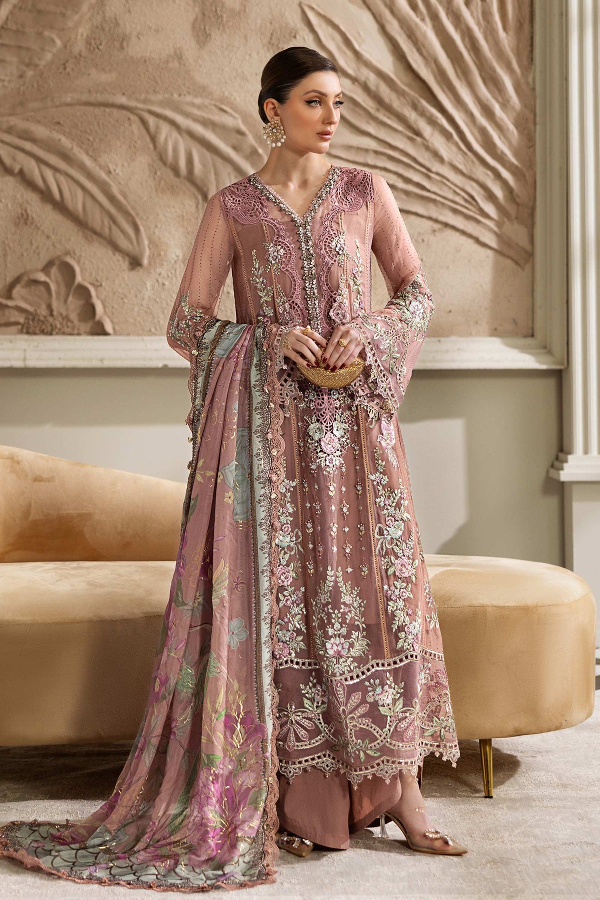 Maria B Unstitched 3 Piece Luxury Chiffon Collection'2025-MPC-25-105