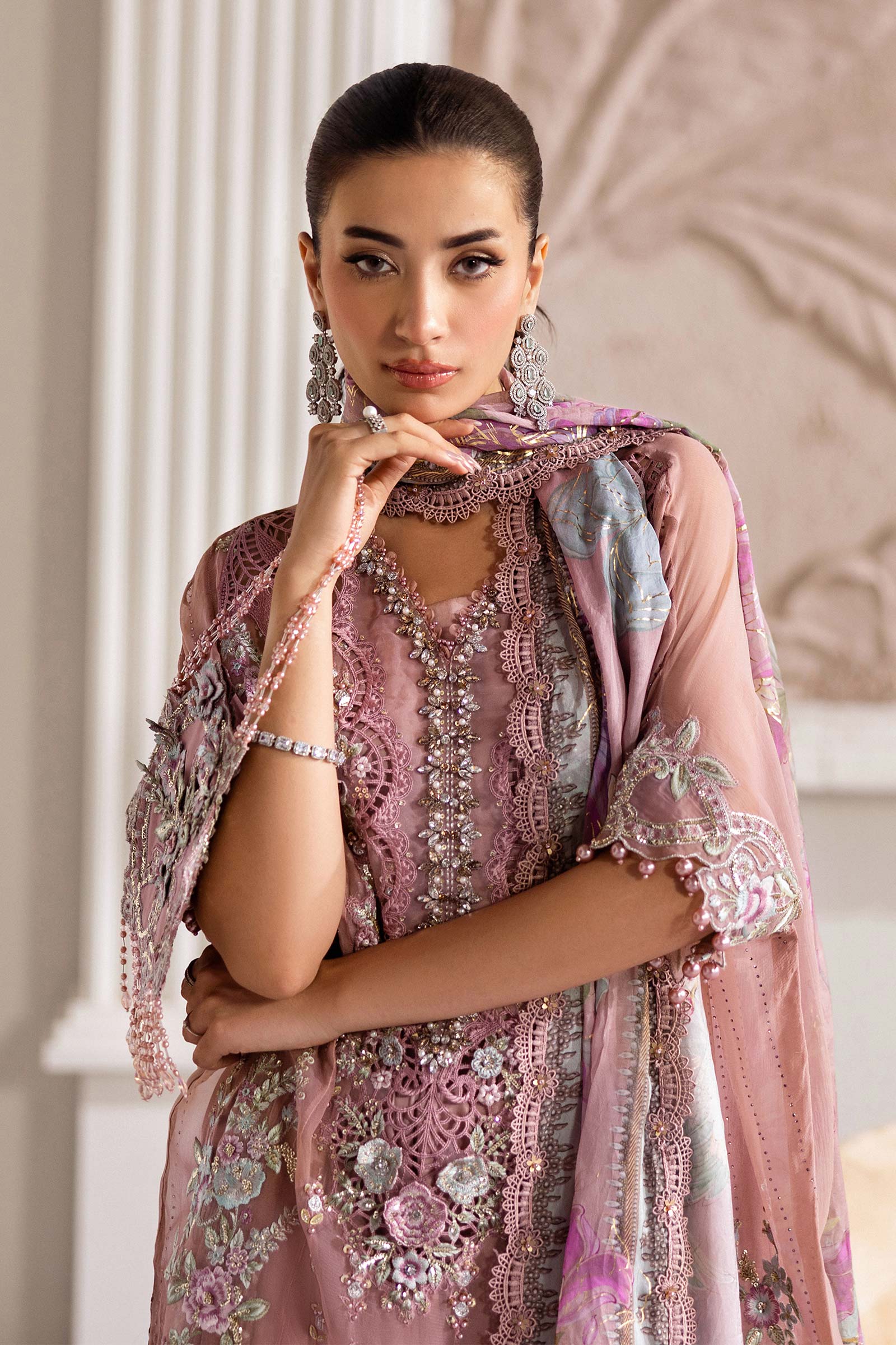 Maria B Unstitched 3 Piece Luxury Chiffon Collection'2025-MPC-25-105