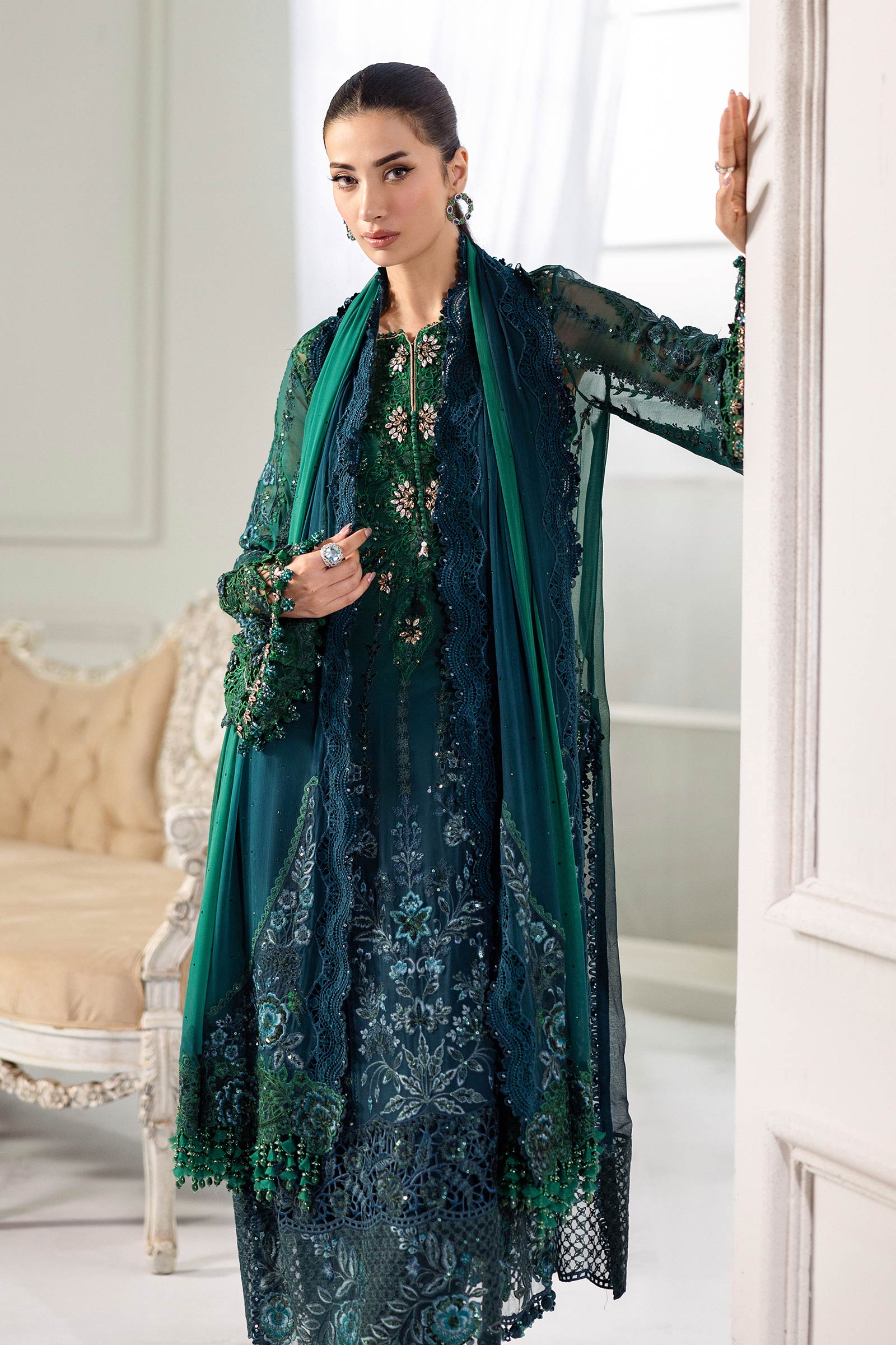 Maria B Unstitched 3 Piece Luxury Chiffon Collection'2025-MPC-25-106