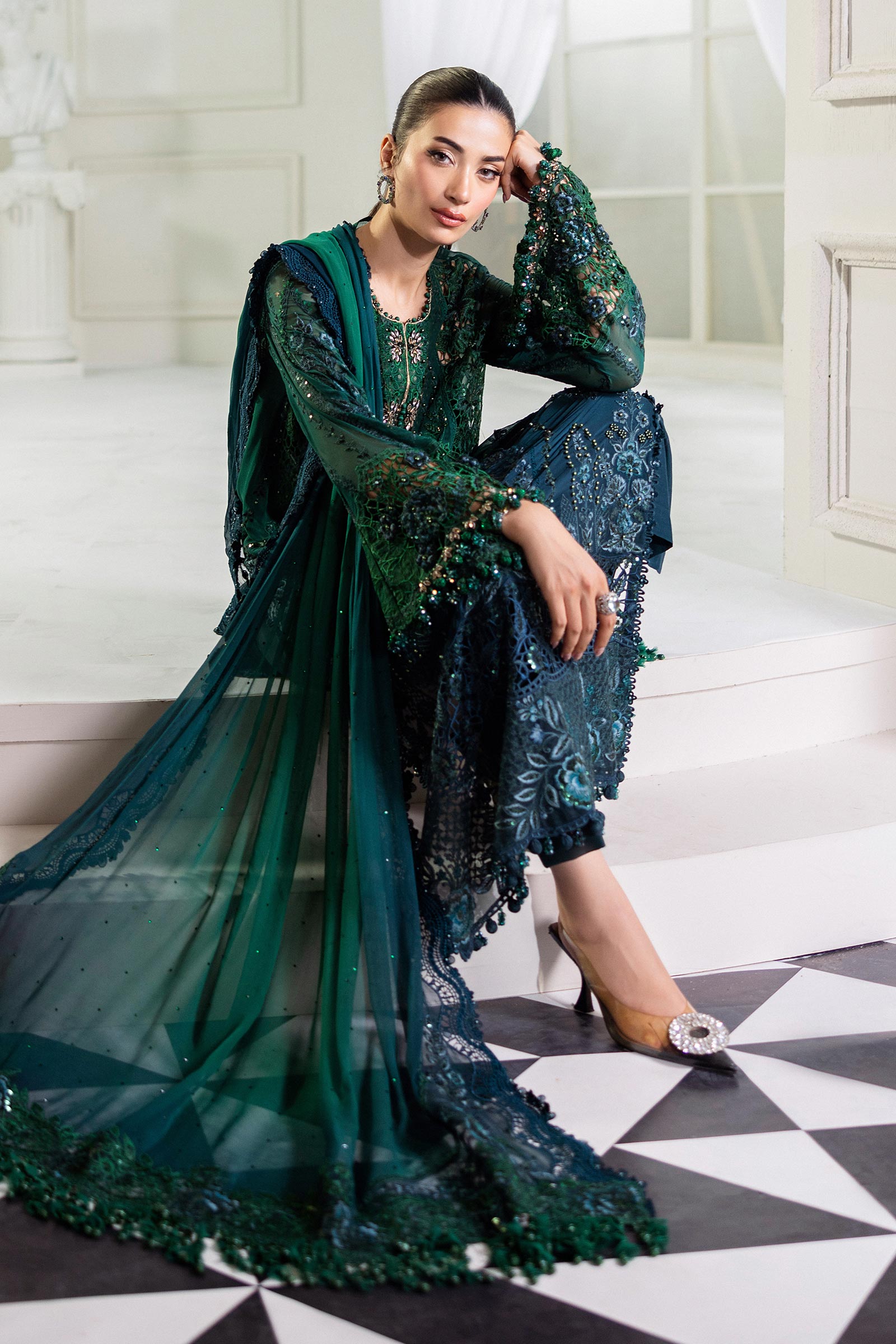 Maria B Unstitched 3 Piece Luxury Chiffon Collection'2025-MPC-25-106