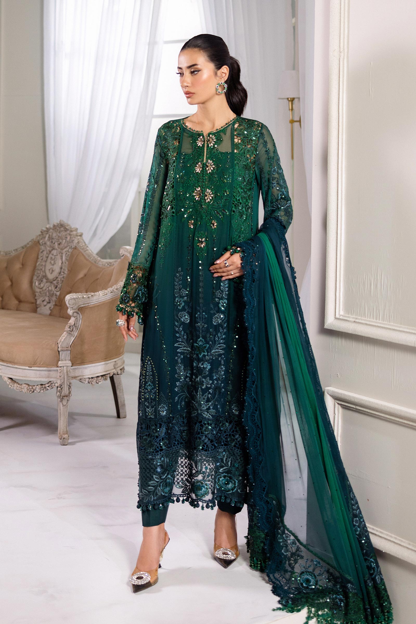 Maria B Unstitched 3 Piece Luxury Chiffon Collection'2025-MPC-25-106