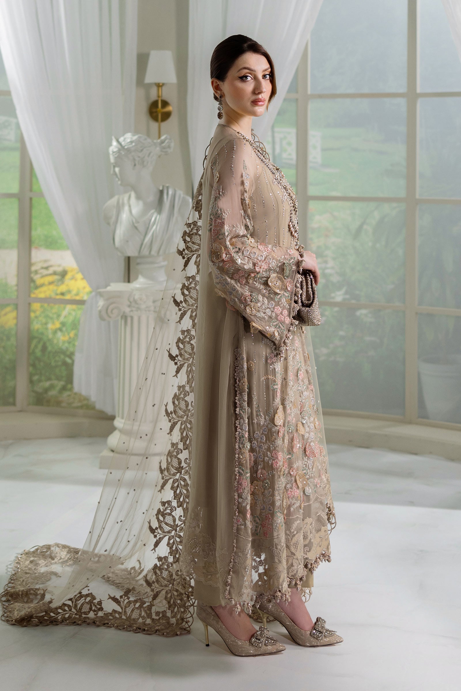 Maria B Unstitched 3 Piece Luxury Chiffon Collection'2025-MPC-25-107