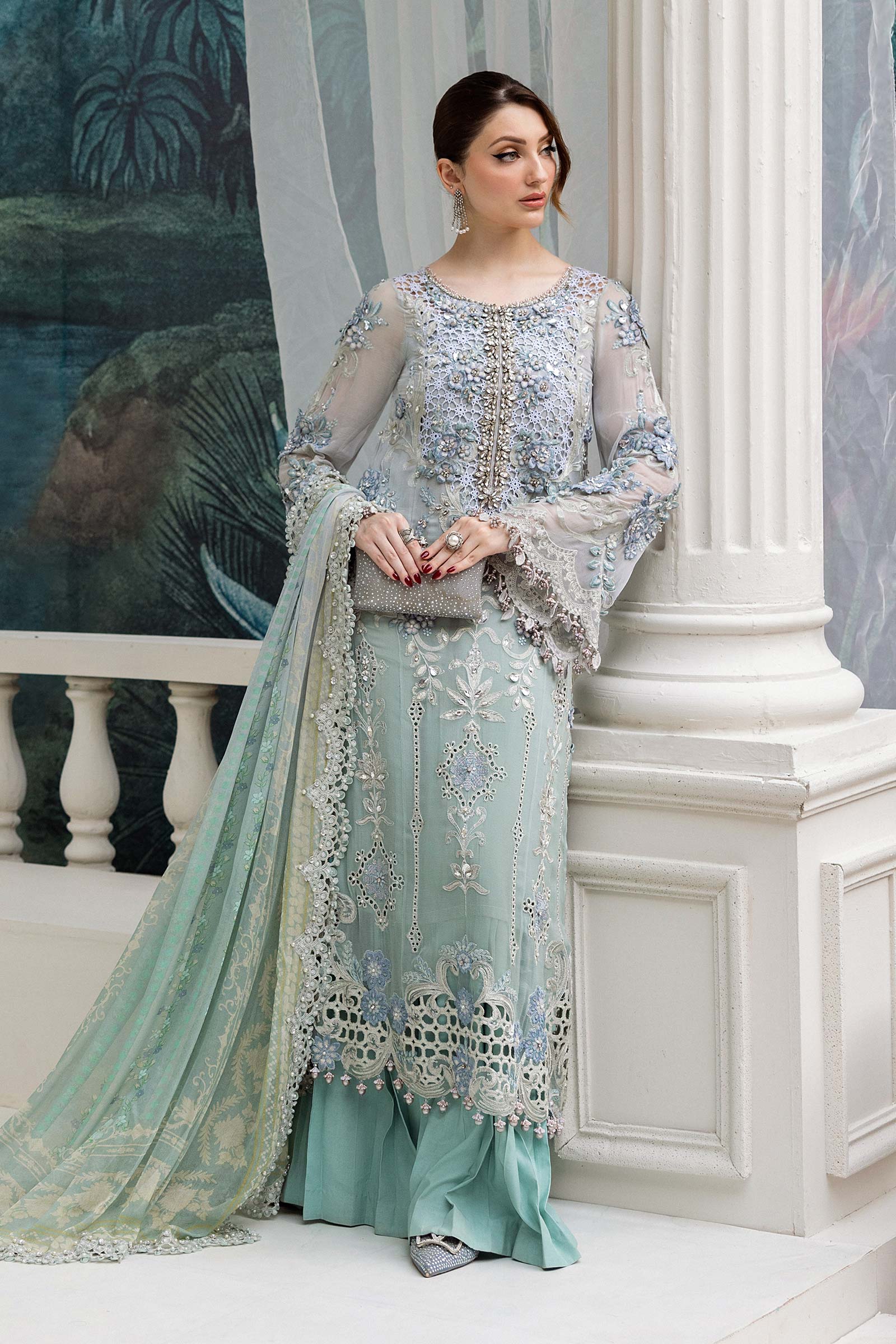 Maria B Unstitched 3 Piece Luxury Chiffon Collection'2025-MPC-25-108