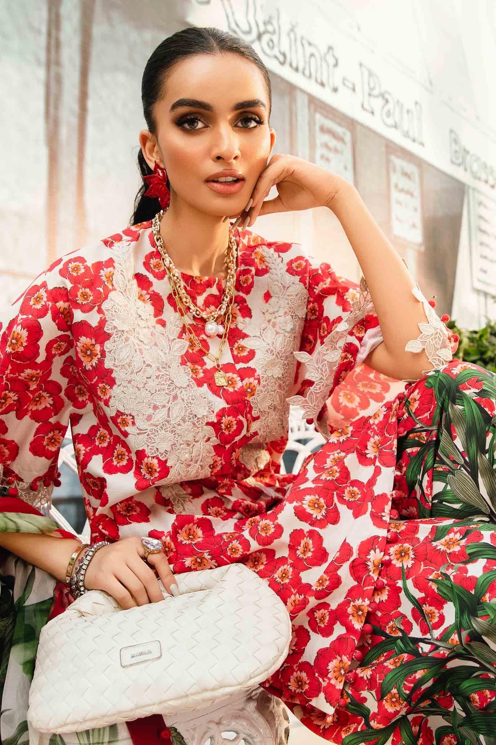 M.Prints By Maria B Unstitched 3 Piece Eid Edit Summer Collection'2025-MPT-06-B
