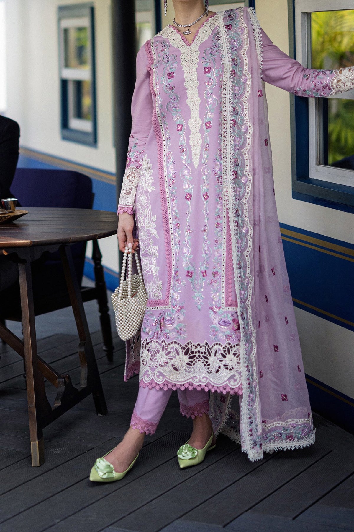 Orient Express By Mushq Unstitched 3 Piece Luxury Emb Lawn Collection'2024-MSF-06-Raffine