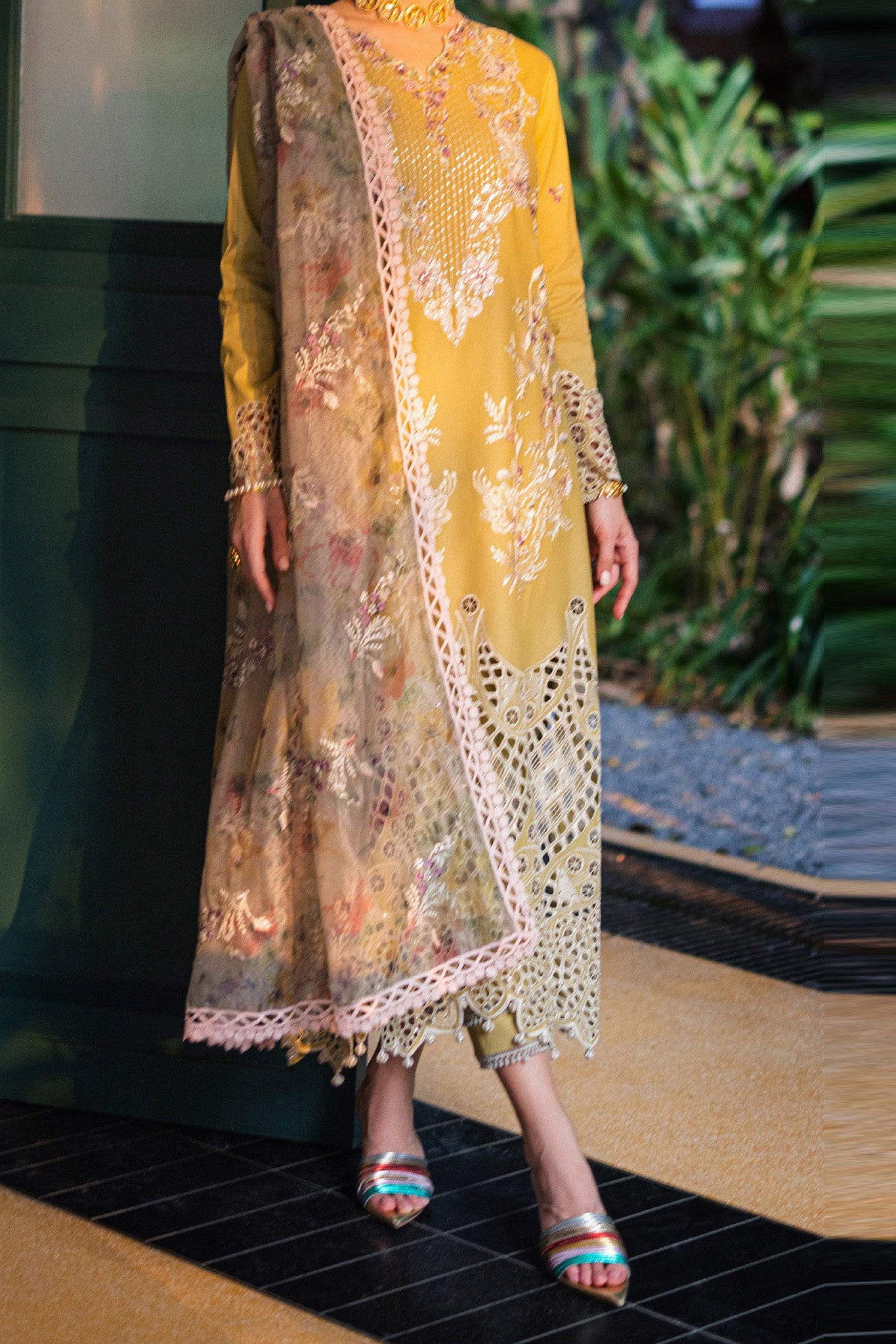 Orient Express By Mushq Unstitched 3 Piece Luxury Emb Lawn Collection'2024-MSF-07-Delice