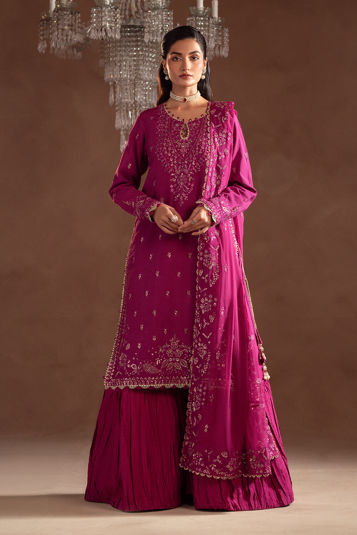 Selene Korean by Emaan Adeel Unstitched 3 Piece Raw Silk Collection'2024-Fiora