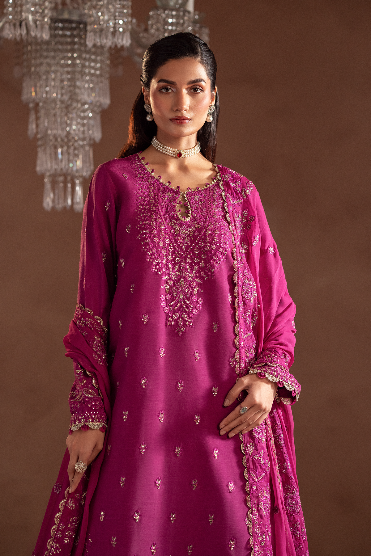 Selene Korean by Emaan Adeel Unstitched 3 Piece Raw Silk Collection'2024-Fiora