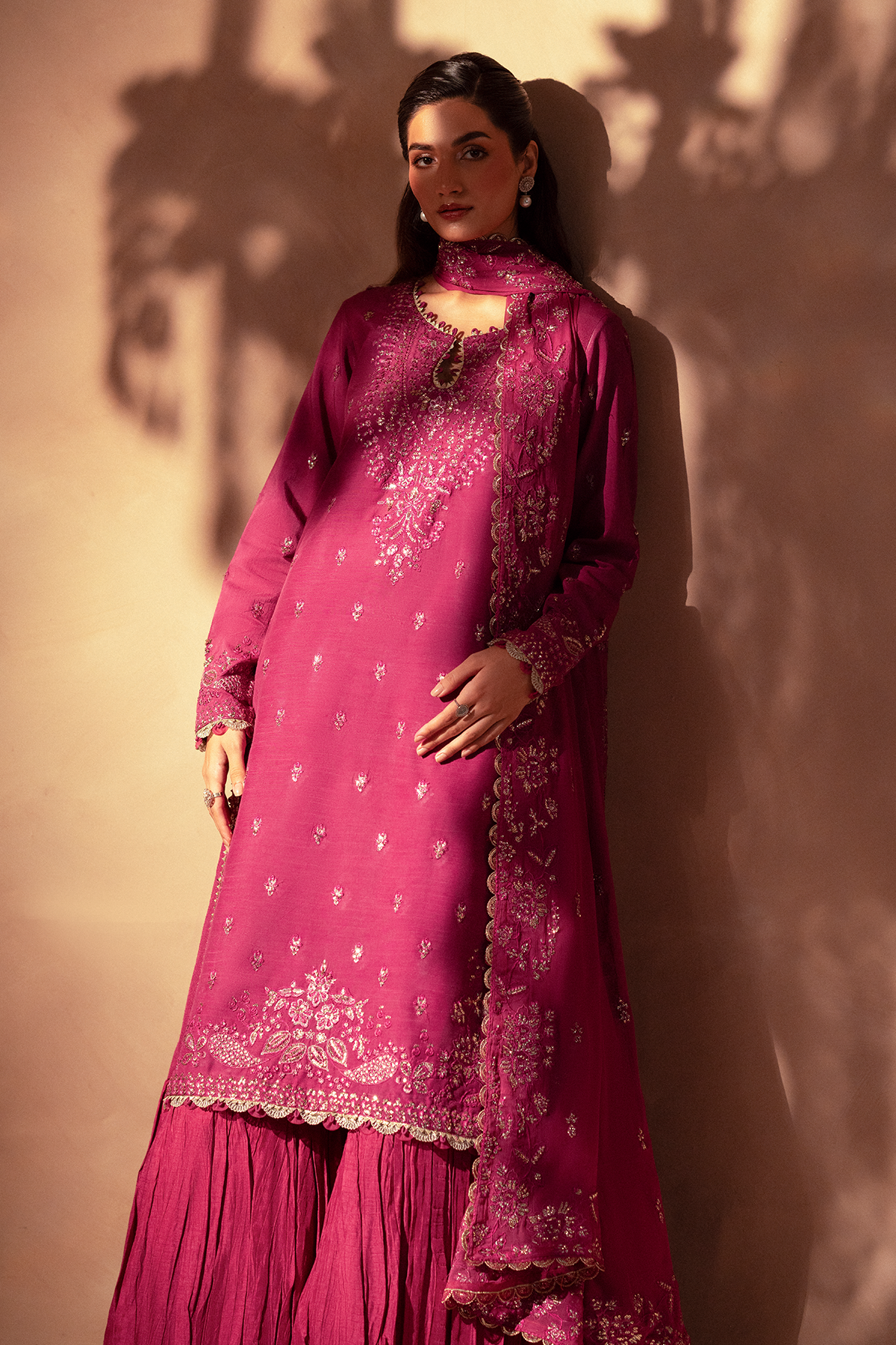 Selene Korean by Emaan Adeel Unstitched 3 Piece Raw Silk Collection'2024-Fiora