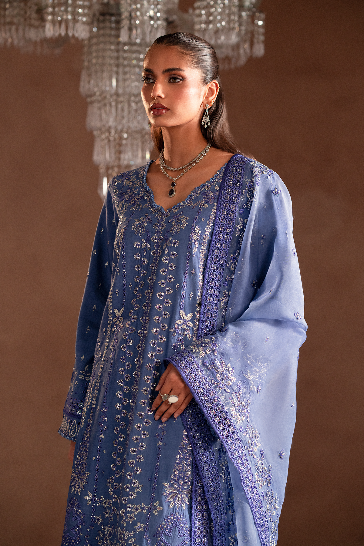 Selene Korean by Emaan Adeel Unstitched 3 Piece Raw Silk Collection'2024-Lunelle