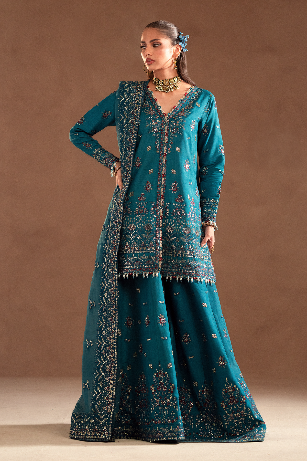 Selene Korean by Emaan Adeel Unstitched 3 Piece Raw Silk Collection'2024-Mirelle