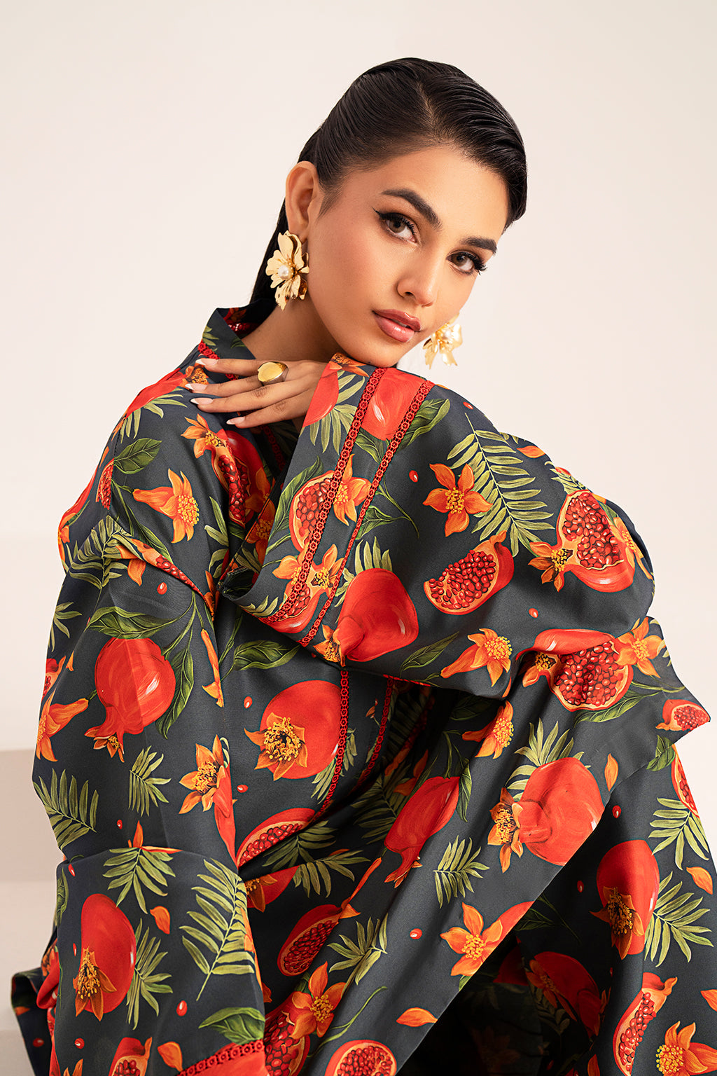 Fleur By Sheenora Stitched 2 Piece Co Ords Silk Lawn Collection-Bloom Bliss