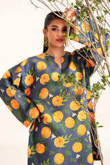 Fleur By Sheenora Stitched 2 Piece Co Ords Silk Lawn Collection-Citrus Charm