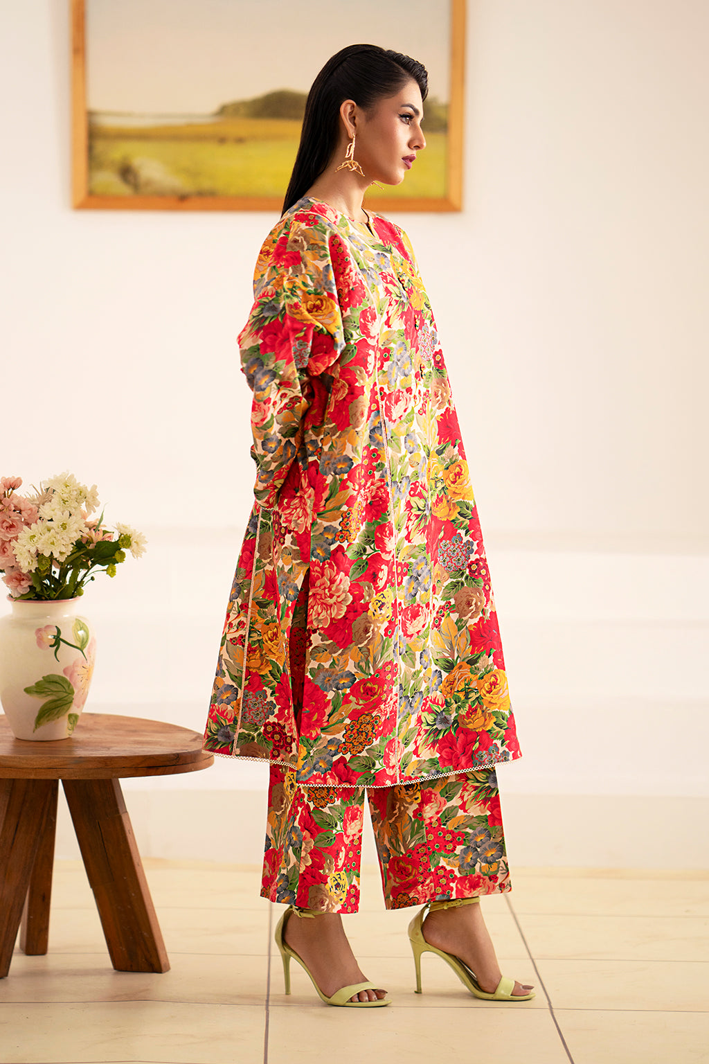 Fleur Co Ords By Sheenora Stitched 2 Piece Lawn Silk Collection'2024-Floral Fiesta