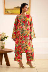 Fleur By Sheenora Stitched 2 Piece Co Ords Silk Lawn Collection-Floral Fiesta