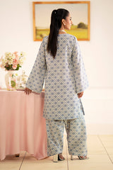Fleur Co Ords By Sheenora Stitched 2 Piece Lawn Silk Collection'2024-Sky Glow