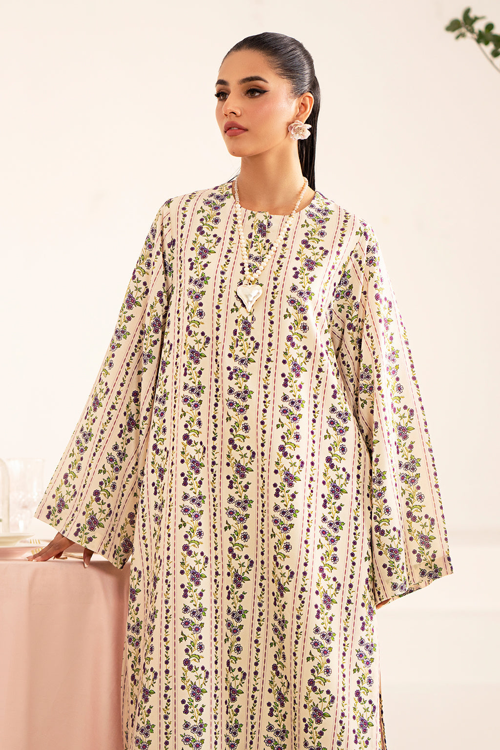 Fleur By Sheenora Stitched 2 Piece Co Ords Silk Lawn Collection-Petal Party