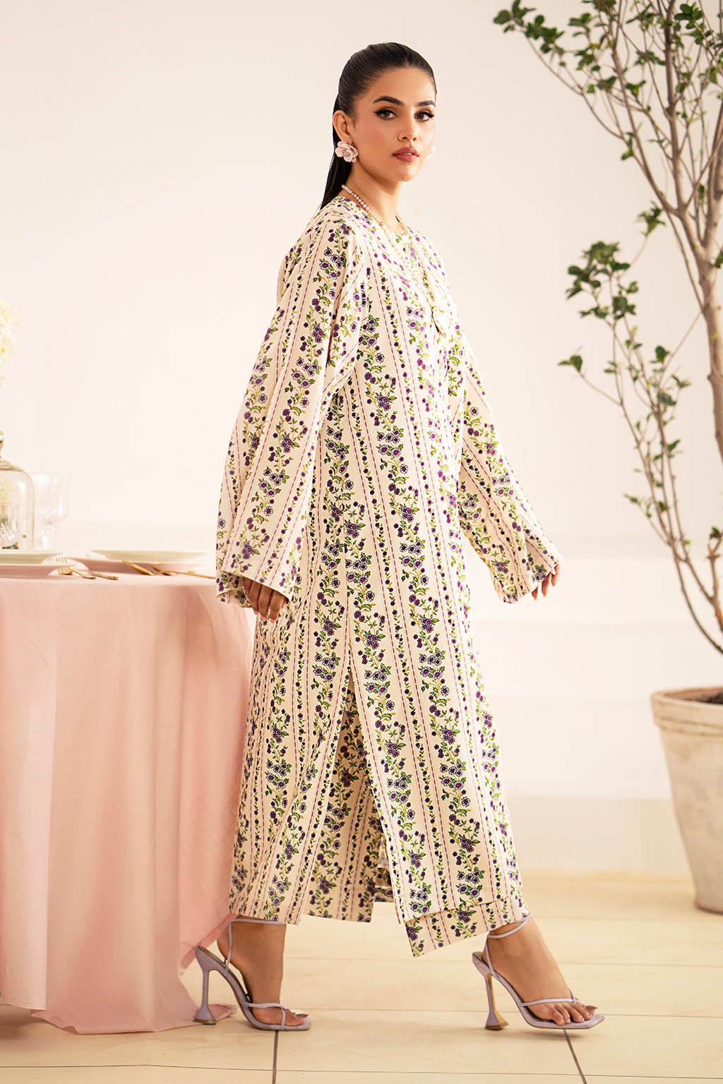 Fleur By Sheenora Stitched 2 Piece Co Ords Silk Lawn Collection-Petal Party