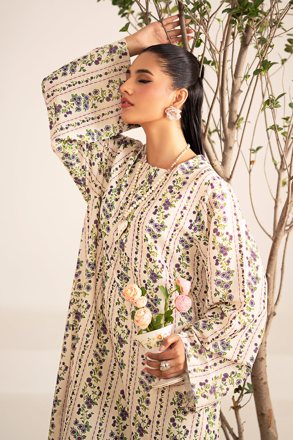 Fleur By Sheenora Stitched 2 Piece Co Ords Silk Lawn Collection-Petal Party