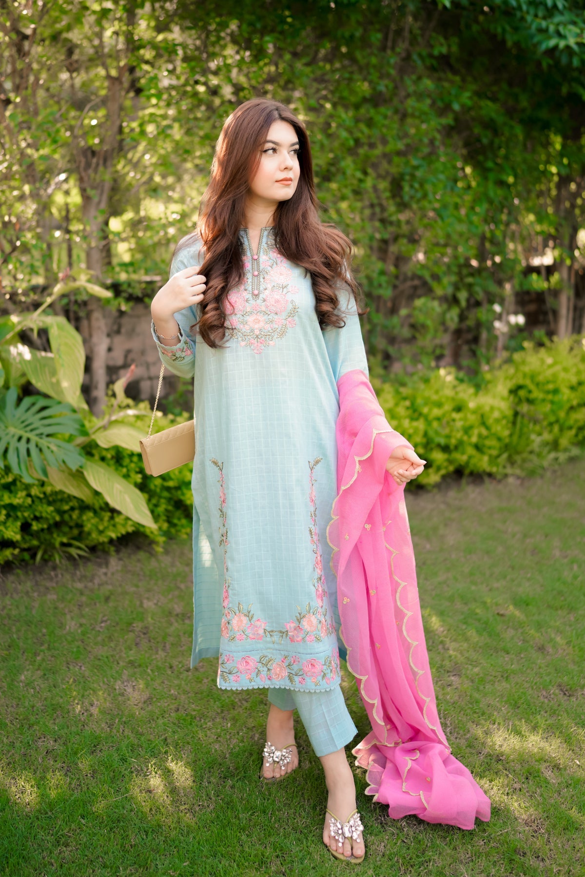 La Rosaa Stitched 3 Piece Mid Summer Collection'2024-Skyla- 3Pc