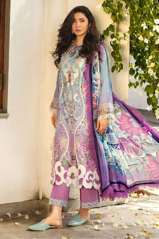 Manaram By Mushq Unstitched 3 Piece Luxury Lawn Collection'2025-MUN-03-Whispering Melody