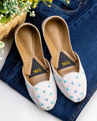 TJK Designs Loafers Collection'2025-Aqua Hearts Loafer