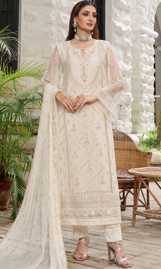 Shamooz Stitched 3 Piece Formals Suits-Ivory Dreams SEM-0705