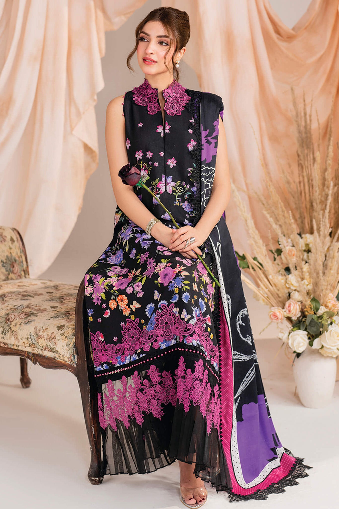 Meraki By Asifa Nabeel Unstitched 3 Piece Winter Vol-01 Collection'2024