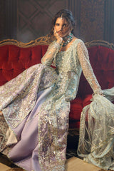 Stardust By Mushq Unstitched 3 Piece Wedding Collection'2024-MWD-08-Silver Screen