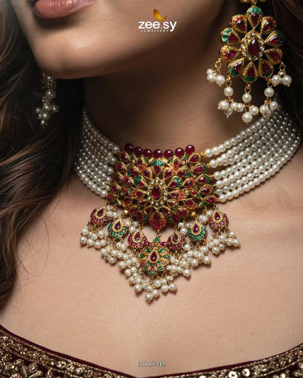 Compass Choker Set - Zeesy Jewellery