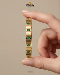 Zeesy-Maeve Emerald Crystal Bracelet