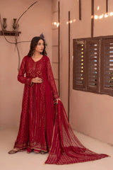 Noor E Mahal by Madiha Gohar Stitched Formals Collection'2026-Mah e Rukh | 3pc Embriodered