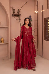 Noor E Mahal by Madiha Gohar Stitched Formals Collection'2026-Mah e Rukh | 3pc Embriodered