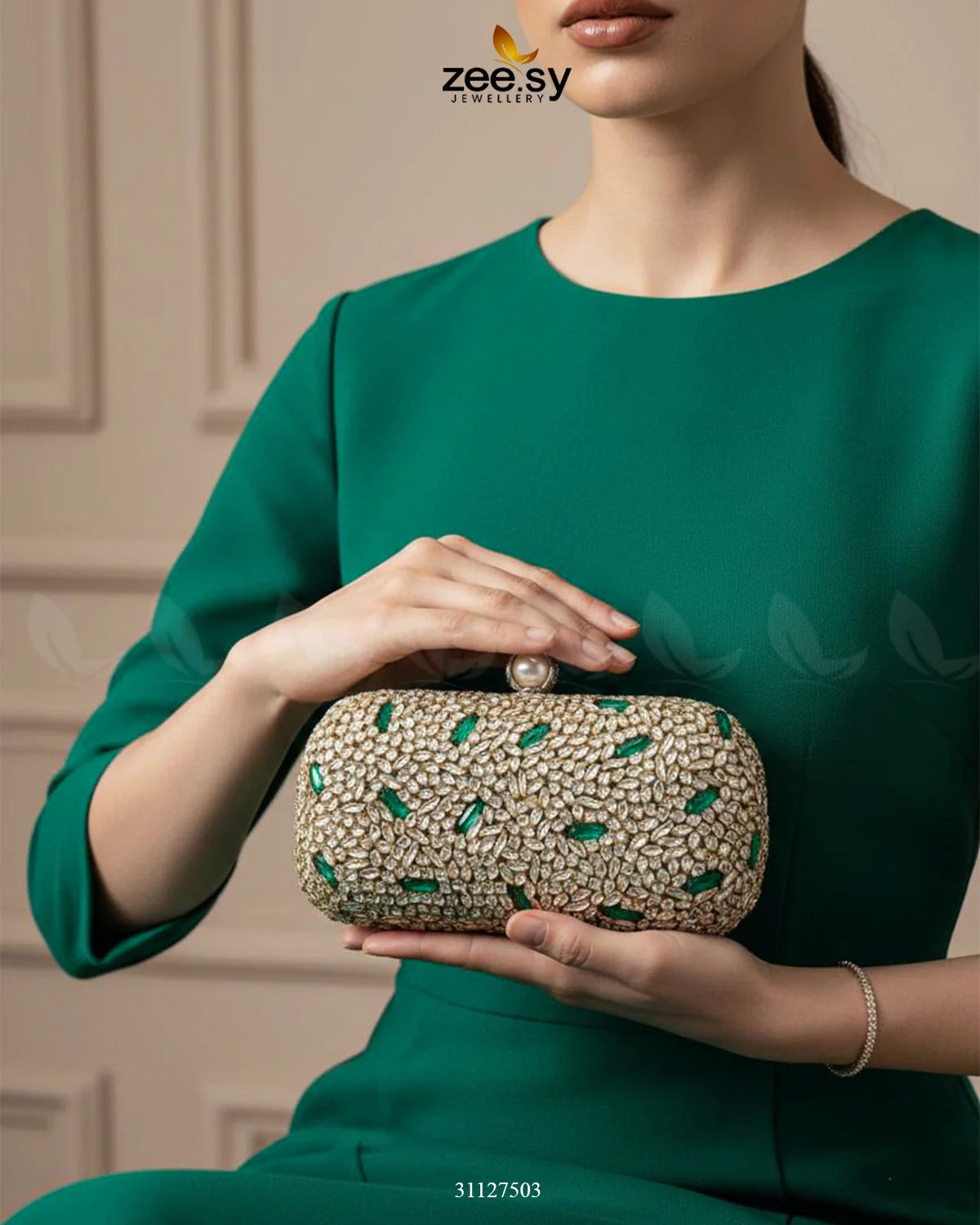 Majestic Gold Azure Evening Bag - Zeesy Jewellery