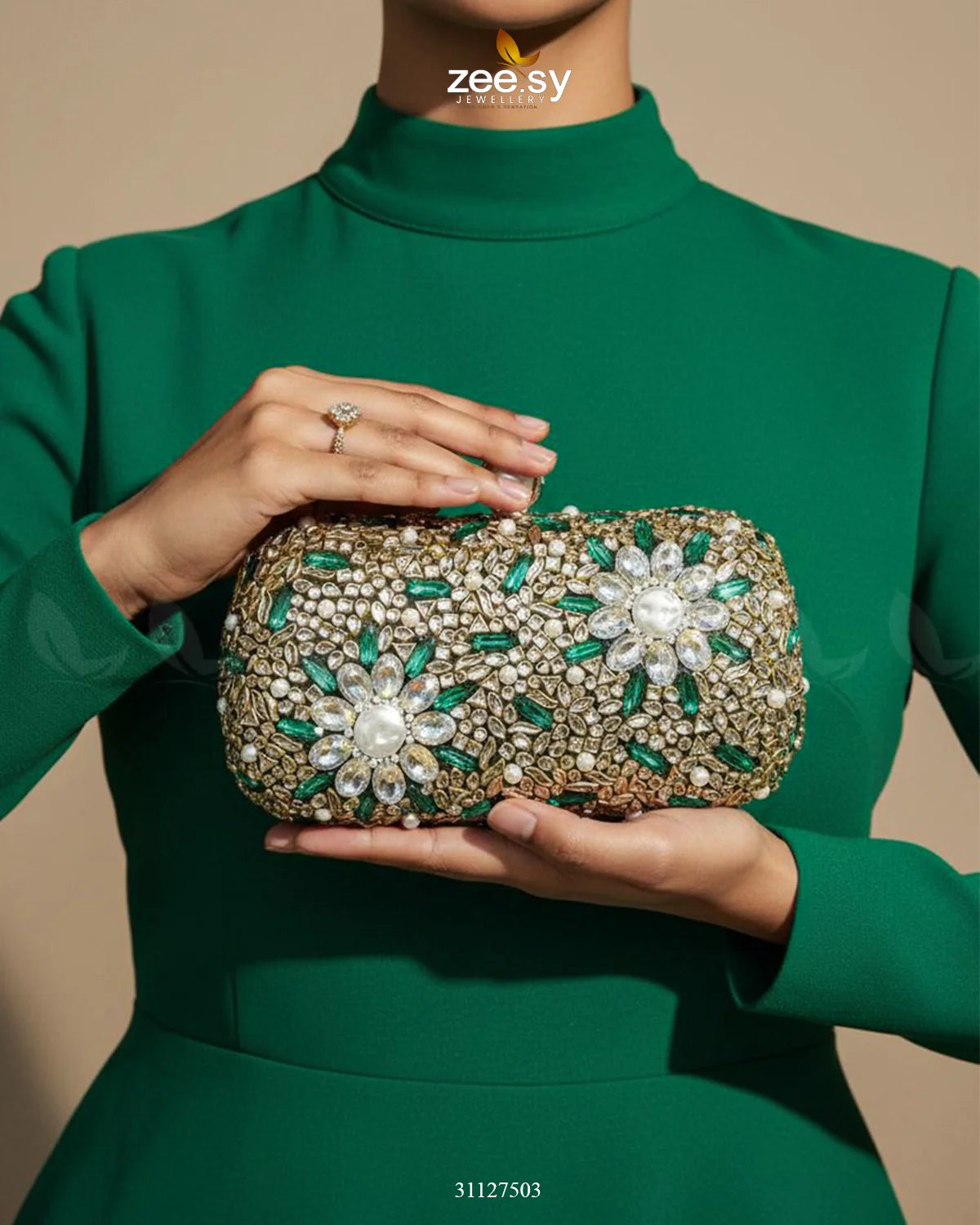 Majestic Gold Azure Evening Bag - Zeesy Jewellery