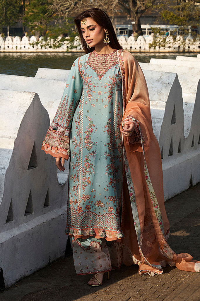 Hussain Rehar Unstitched 3 Piece Luxury Lawn Collection'2025-Malibu